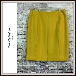 Halogen Skirts - Halogen Yellow Stretch Pencil Career Skirt Halogen Skirts - Halogen Yellow Stretch Pencil Career Skirt